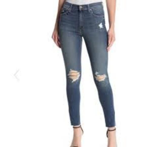 Joe's Jeans Denim - Joes Jeans Womens 26 High Rise Skinny Jeans Destroy Jeans Ankle